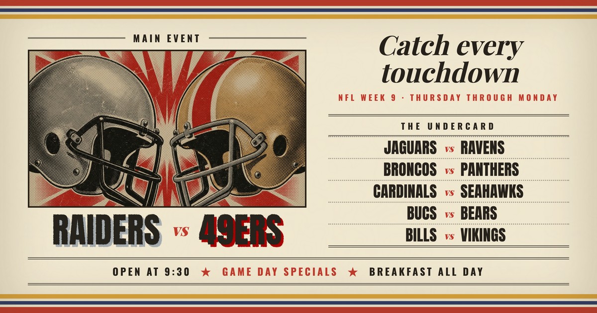 NFL Week 9 at the Lindy